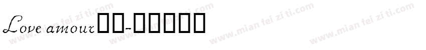 Love amour字体字体转换